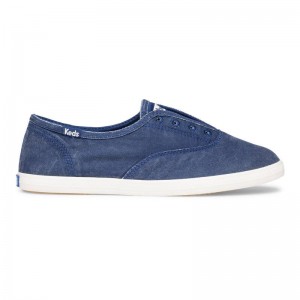 Keds Chillax Washable Kanvas Twill Makosen Ayakkabı Kadın Lacivert | PQBUY-5837