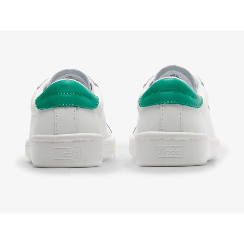 Keds Ace Deri Lace Ups Kadın Beyaz Yeşil | THEKP-1678