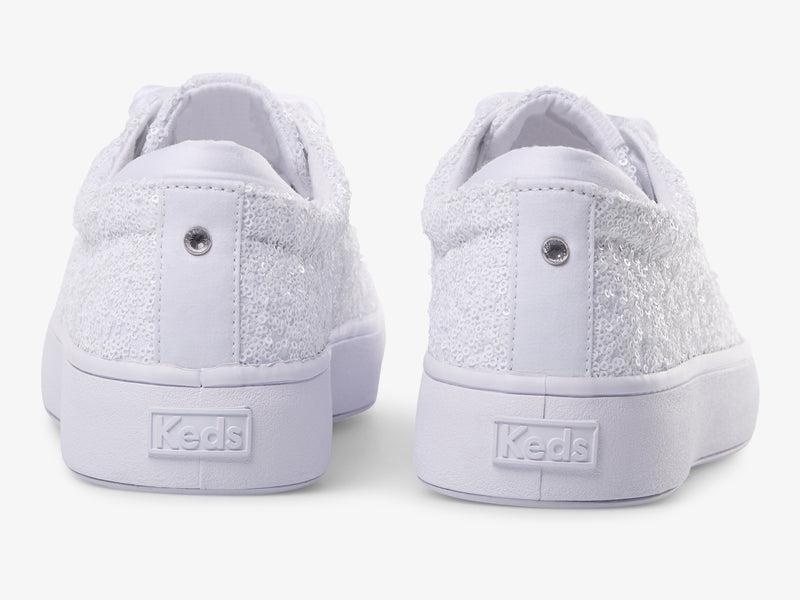 Keds Alley Sequins Cel Canvas Kadın Beyaz | RIVOL-8029