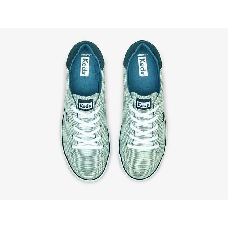 Keds Center III Slub Stripe Lace Ups Kadın Lacivert | LGIPD-8416