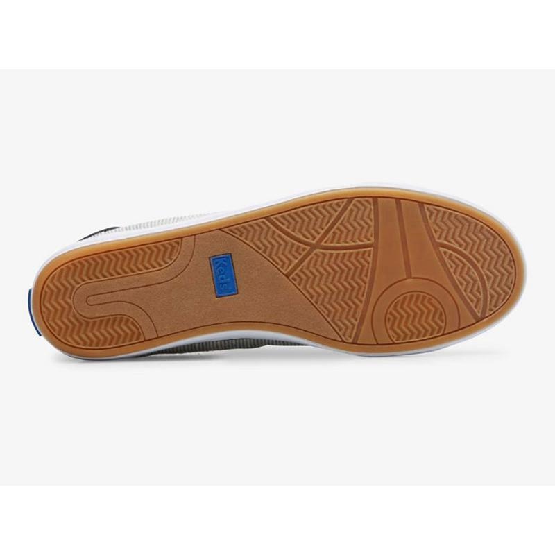 Keds Center III Slub Stripe Lace Ups Kadın Lacivert | LGIPD-8416