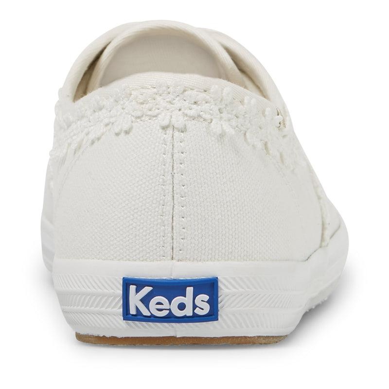 Keds Champion Crochet Trim Kanvas Canvas Kadın Beyaz | JNGZF-6248