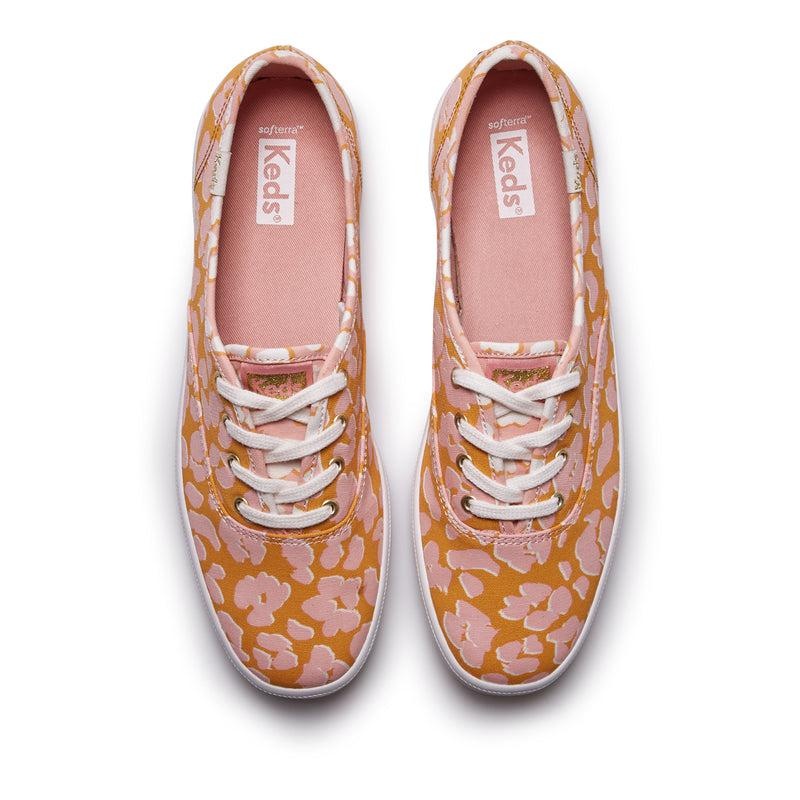 Keds Champion Spot Print Kanvas Prints Kadın Yellow/Pink | YTDAZ-2431