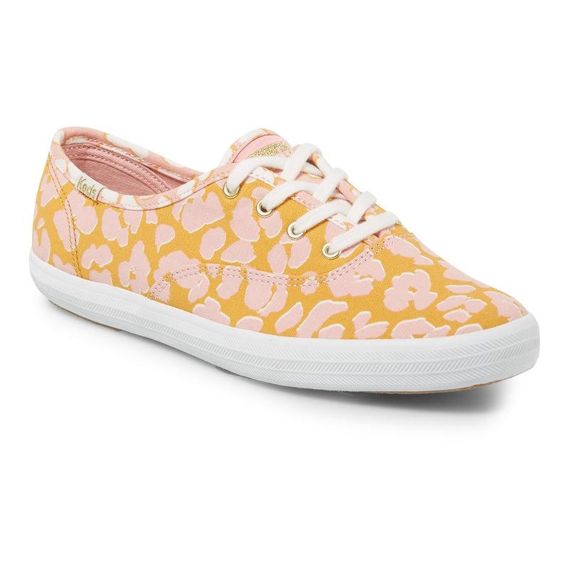 Keds Champion Spot Print Kanvas Prints Kadın Yellow/Pink | YTDAZ-2431