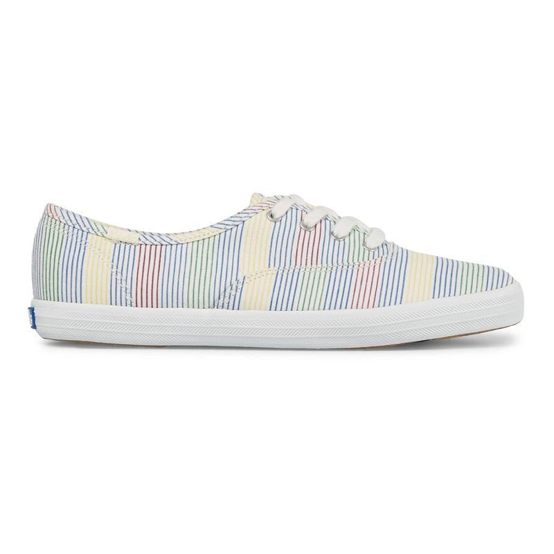 Keds Champion Surf Stripe Kanvas Canvas Kadın White/Multicolor | QORDH-2439