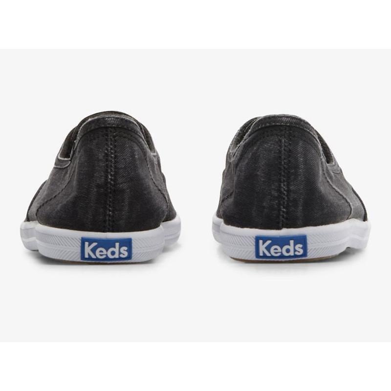 Keds Chillax Mini Twill Makosen Ayakkabı Kadın Siyah | YGXVD-5120