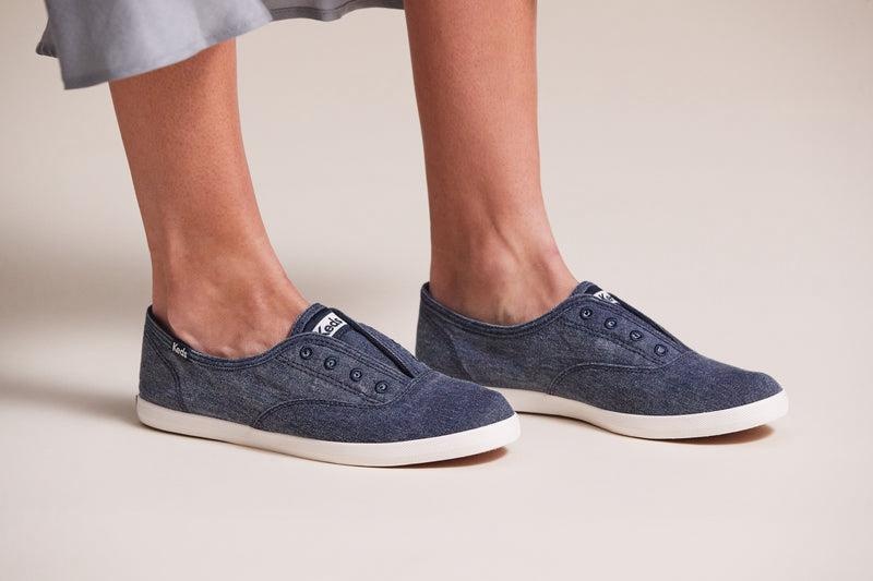 Keds Chillax Washable Kanvas Twill Canvas Kadın Lacivert | EFCXB-7296