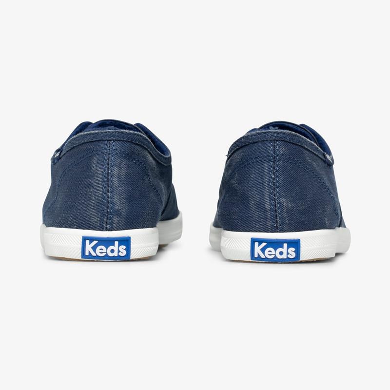 Keds Chillax Washable Kanvas Twill Canvas Kadın Lacivert | EFCXB-7296