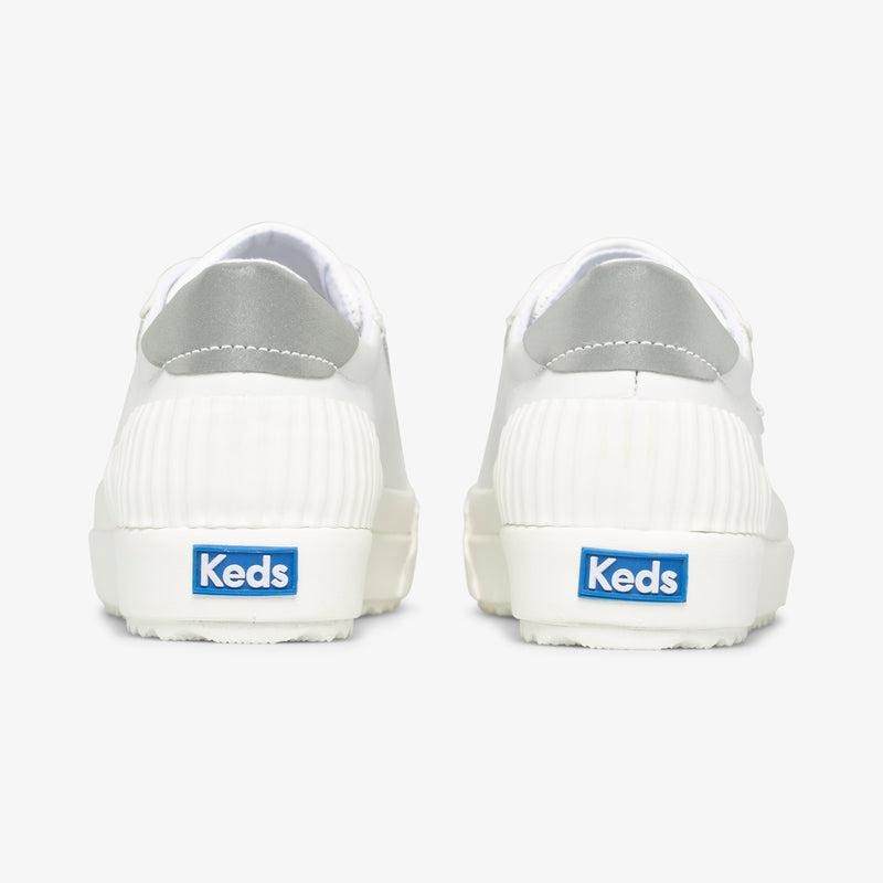 Keds Demi Trx Leather Sneakers Kadın White/Silver | AMUSY-8706