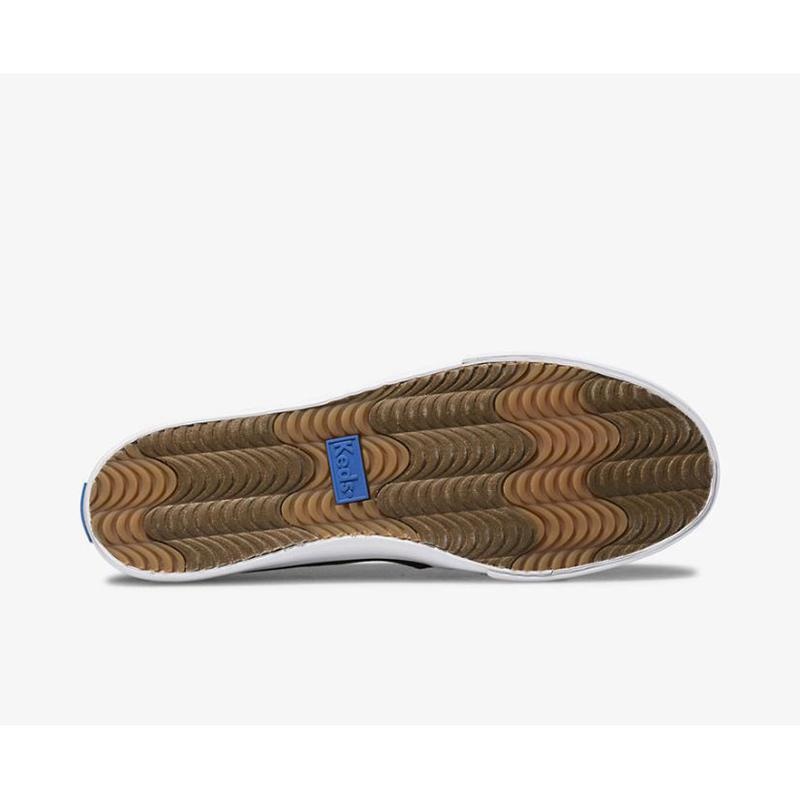 Keds Double Decker Kanvas Makosen Ayakkabı Kadın Siyah | ZXQKE-5801