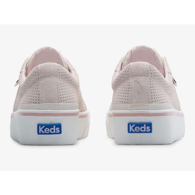 Keds Jump Kick Duo Perf Süet Lace Ups Kadın Açık Pembe | LVAGK-3428