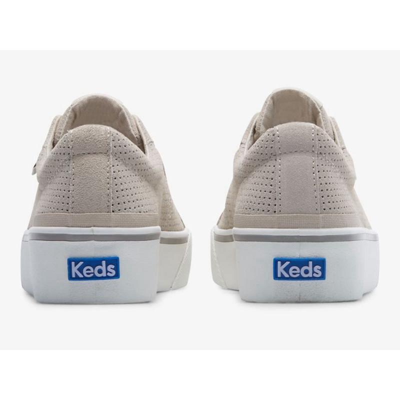 Keds Jump Kick Duo Perf Süet Platform Sneakers Kadın Gri | EBFWQ-6210