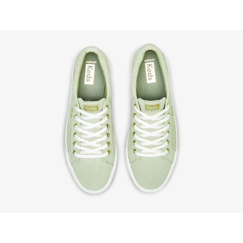 Keds Jump Kick Duo Perf Süet Platform Sneakers Kadın Gri | EBFWQ-6210