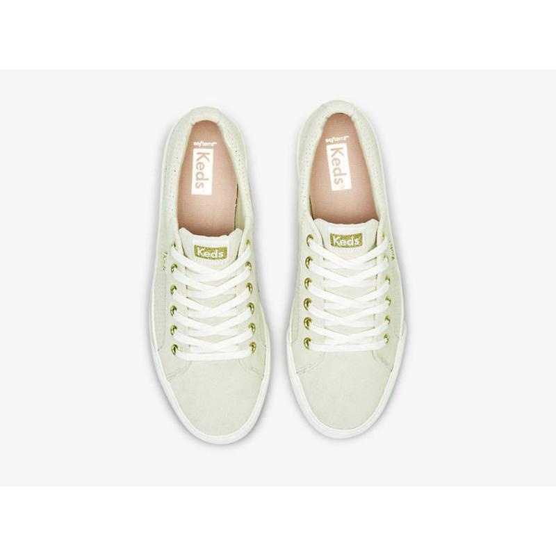 Keds Jump Kick Duo Perf Süet Platform Sneakers Kadın Açık Pembe | DVYXQ-9254