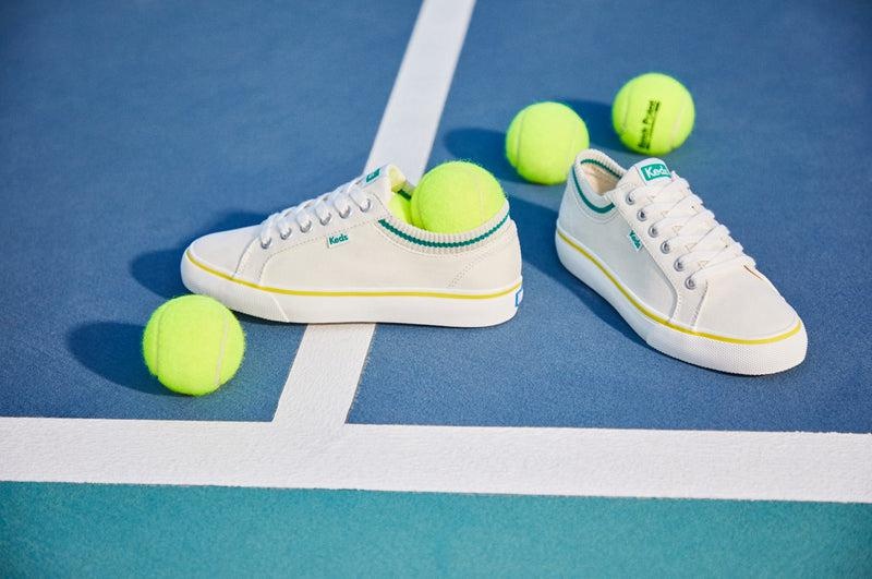 Keds Jump Kick Rib Knit Collar Canvas Kadın White/Green | GLCWU-1329