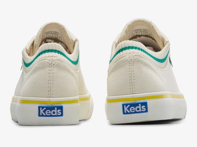 Keds Jump Kick Rib Knit Collar Canvas Kadın White/Green | GLCWU-1329