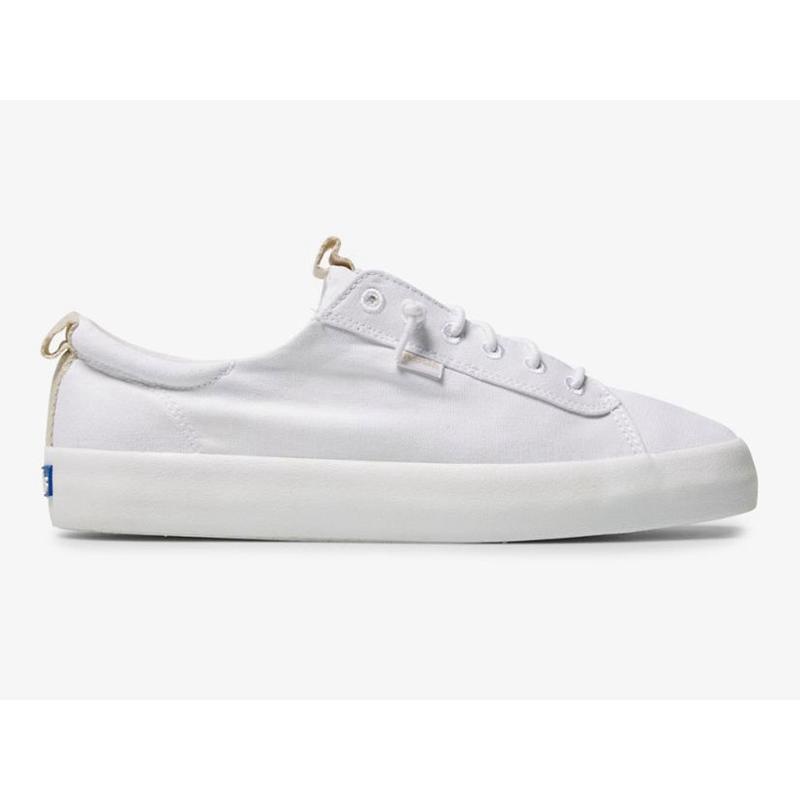 Keds Kickback Kanvas Makosen Ayakkabı Kadın Beyaz | RJTKG-1785