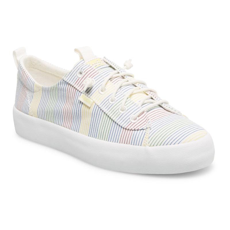 Keds Kickback Kanvas Surf Stripe Canvas Kadın White/Multicolor | OCMGJ-9457
