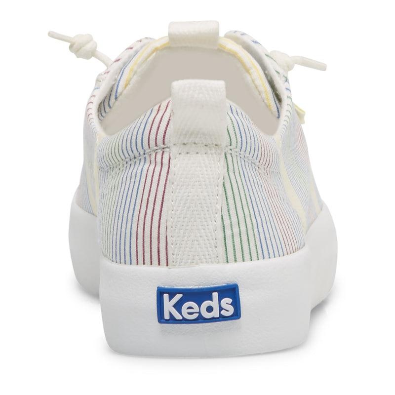 Keds Kickback Kanvas Surf Stripe Canvas Kadın White/Multicolor | OCMGJ-9457