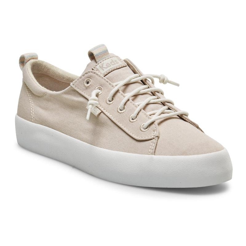 Keds Kickback Washable Kanvas Oatmeal Canvas Kadın Haki | LMQIE-2608