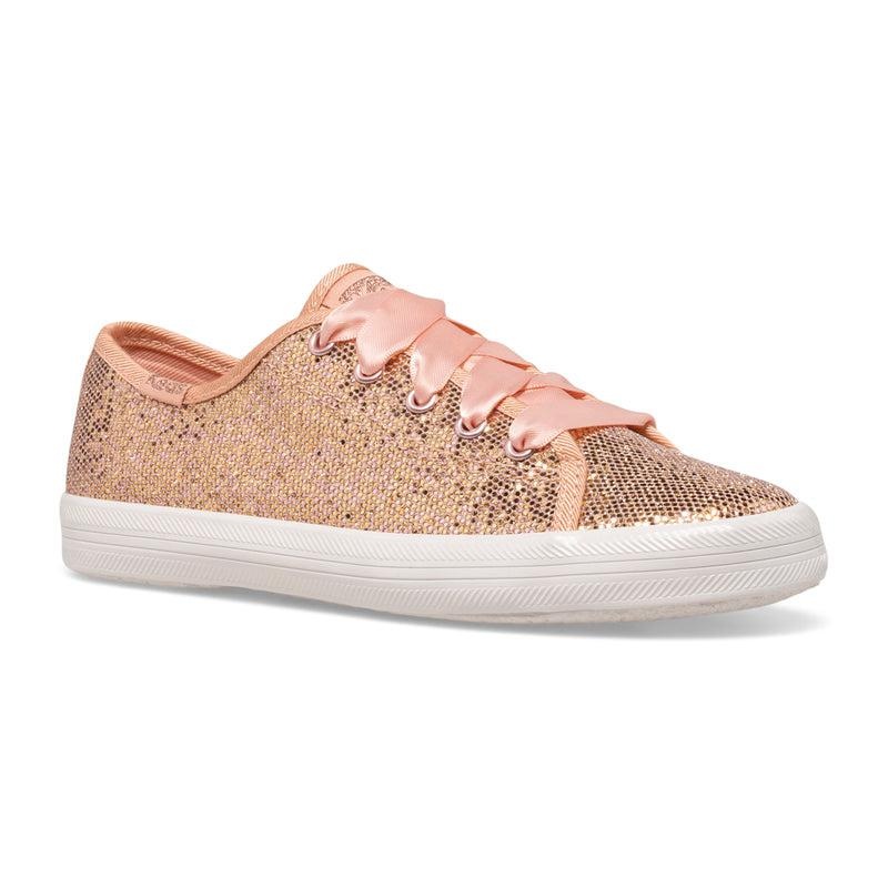 Keds Kickstart Celebrations Big Kid Canvas Çocuk Pembe Altın | QFCUL-6147