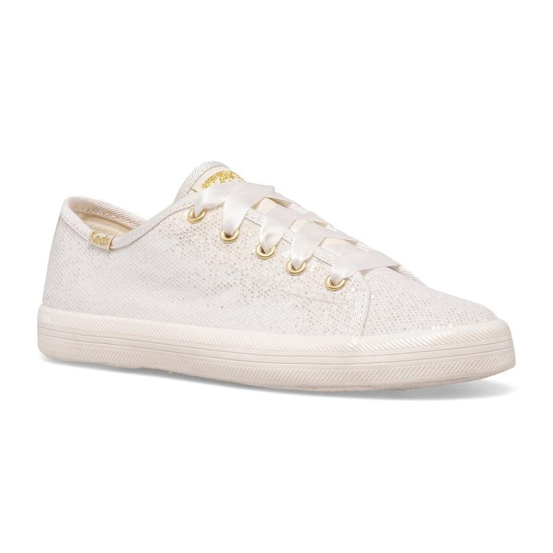 Keds Kickstart Celebrations Big Kid Canvas Çocuk Ivory Glitter Lightyellow | JEVFT-4178