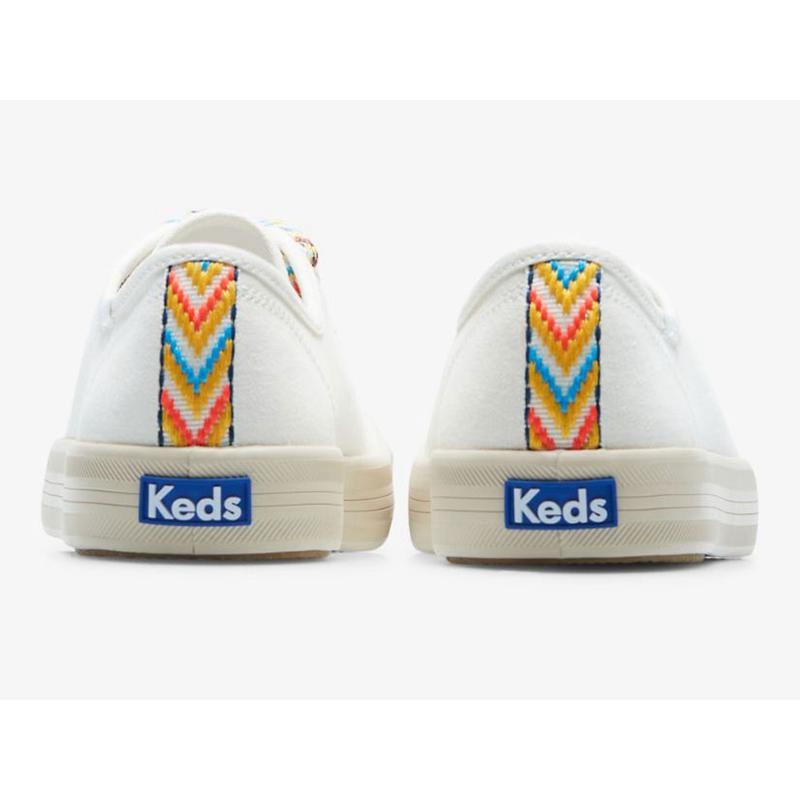 Keds Kickstart Fair Isle Lace Ups Kadın Beyaz Renkli | SYVAT-0743
