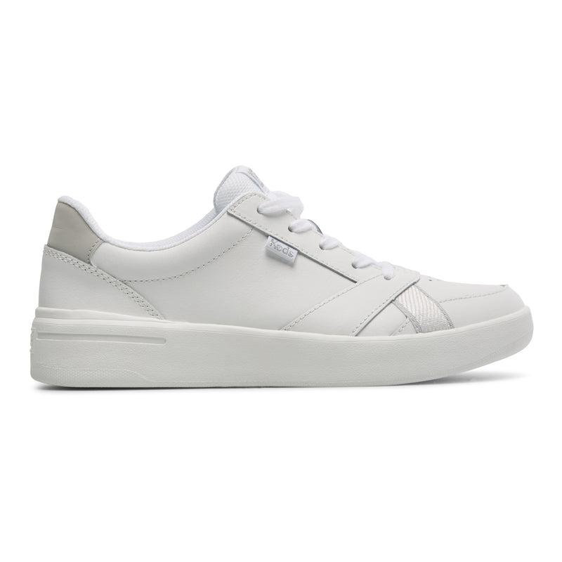 Keds The Court Deri Leather Sneakers Kadın Beyaz | BQGSE-5201