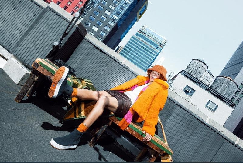 Keds The Platform Chelsea Lug Süet Bot Kadın Siyah | GFIJY-4965
