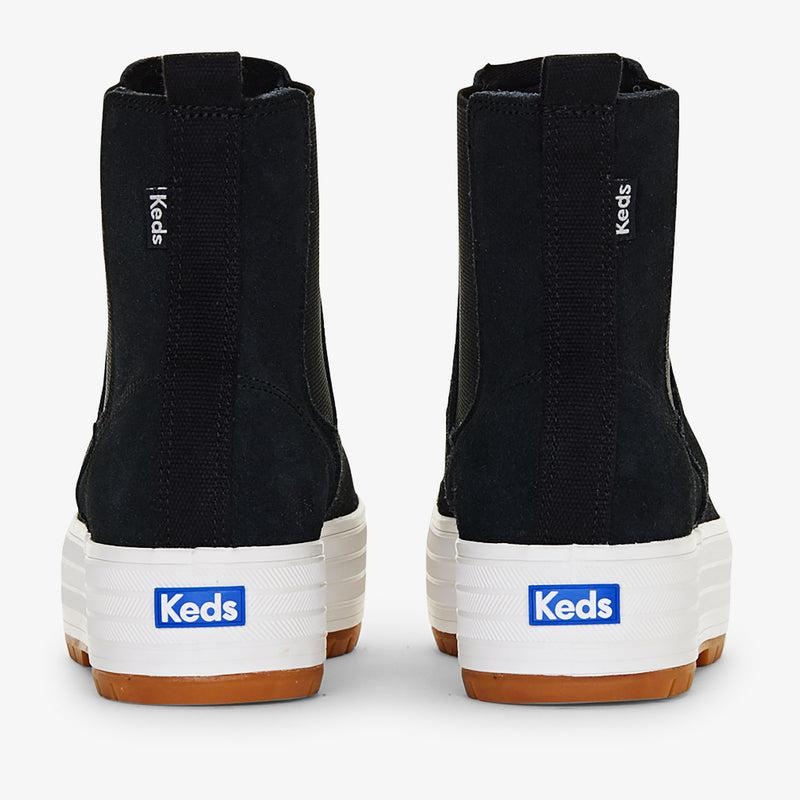 Keds The Platform Chelsea Lug Süet Bot Kadın Siyah | GFIJY-4965
