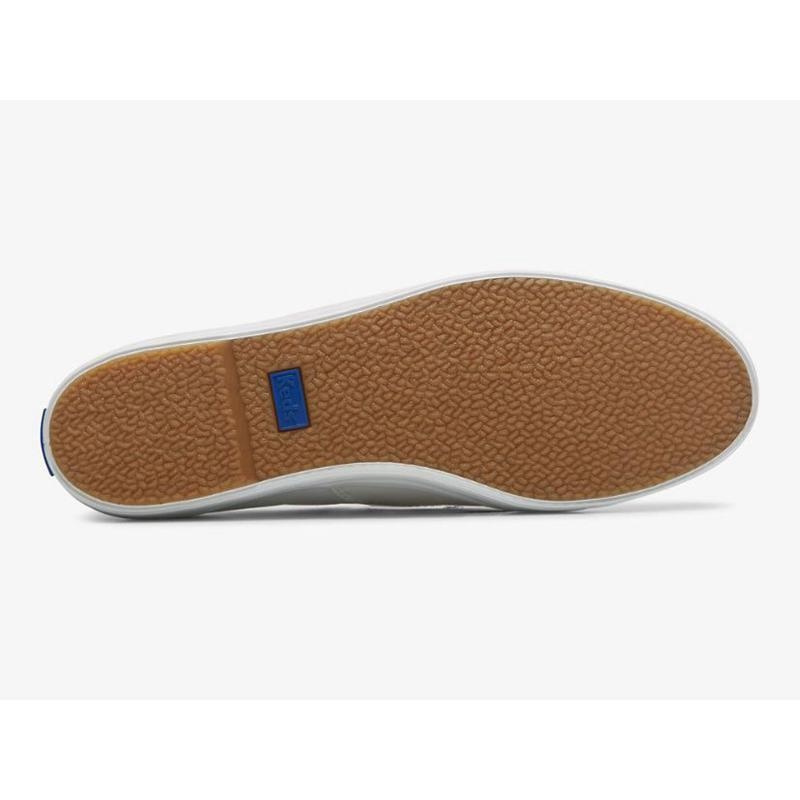 Keds The Platform Deri Lace Ups Kadın Beyaz | FHCJA-7315