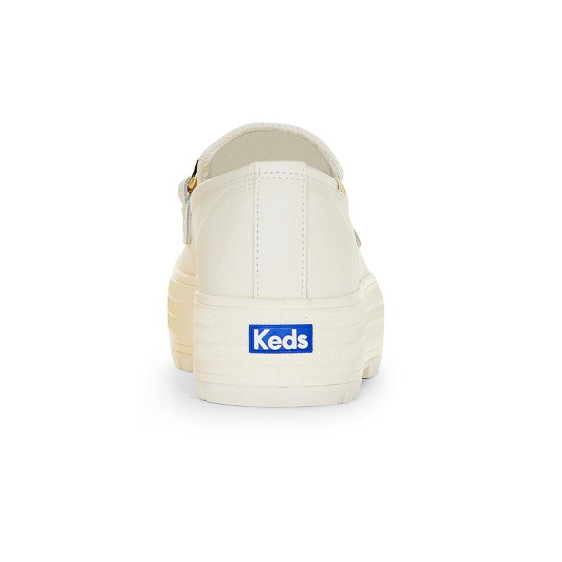 Keds Triple Decker Loafer Lug Chain Applique Ivory Platform Sneakers Kadın Ivory/Gold | ICSLB-0417
