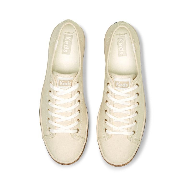 Keds Triple Kick Kanvas Cork Foxing Natural Platform Sneakers Kadın Bej Rengi | YZRTH-0842
