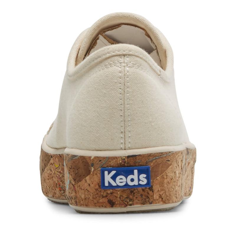 Keds Triple Kick Kanvas Cork Foxing Natural Canvas Kadın Bej Rengi | NXSUM-1836
