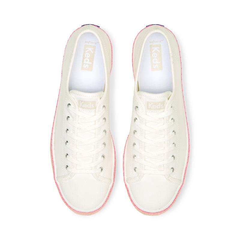 Keds Triple Kick Kanvas Jute Foxing Canvas Kadın Pembe | RYACU-3604