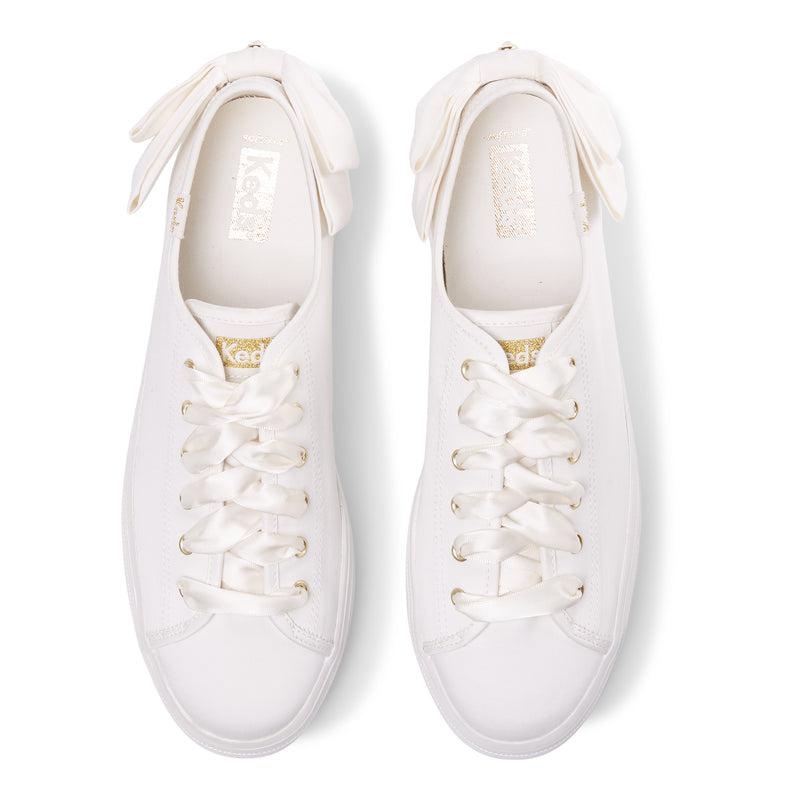 Keds Triple Up Bow Cel Off Platform Sneakers Kadın Beyaz | UOKBZ-6518