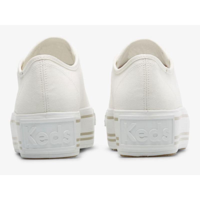 Keds Triple Up Patchwork Foxing Lace Ups Kadın Beyaz | VHBEC-2978