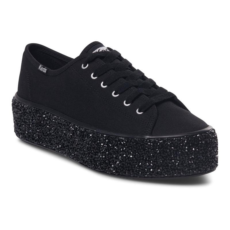 Keds Triple Up Rock Salt Cel Canvas Kadın Siyah | LKGMD-8593