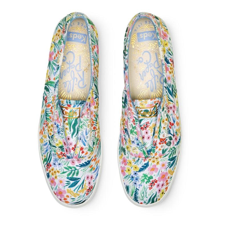 Keds x Rifle Paper Co. Chillax Canvas Kadın White/Multicolor | KNDTL-0571