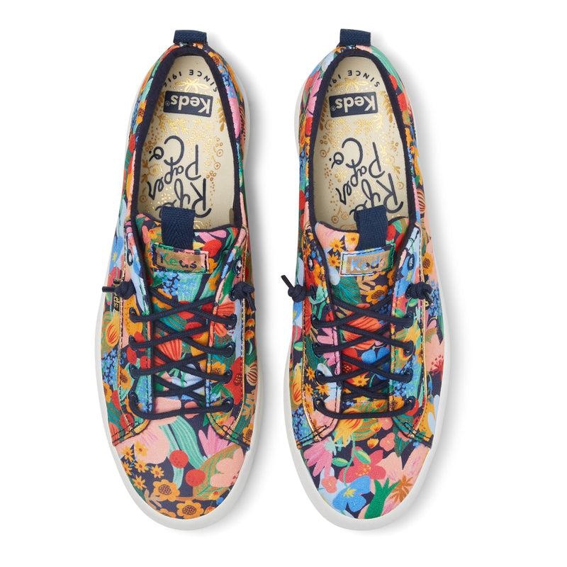 Keds x Rifle Paper Co. Kickback Canvas Kadın Navy/Multicolor | PWBGE-4795