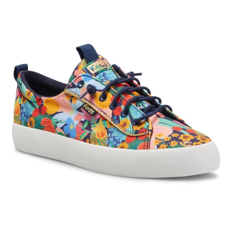 Keds x Rifle Paper Co. Kickback Canvas Kadın Navy/Multicolor | PWBGE-4795