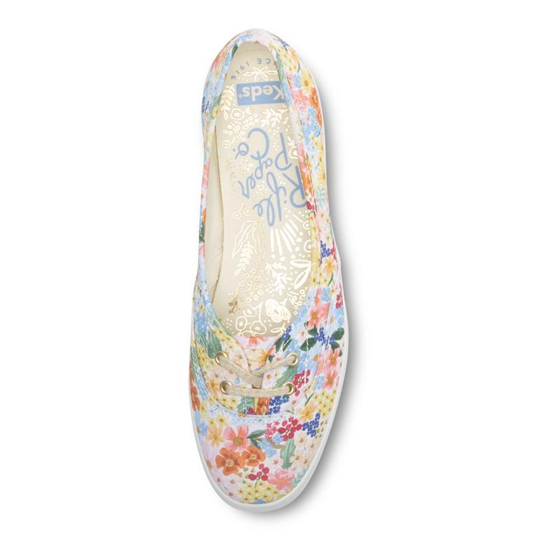 Keds x Rifle Paper Co. The Mini Canvas Kadın White/Multicolor | ZDYXO-4583