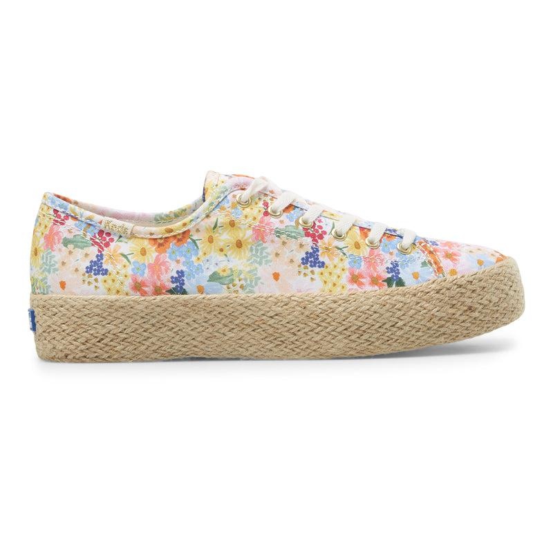 Keds x Rifle Paper Co. Triple Kick Prints Kadın White/Multicolor | FVWTA-9210