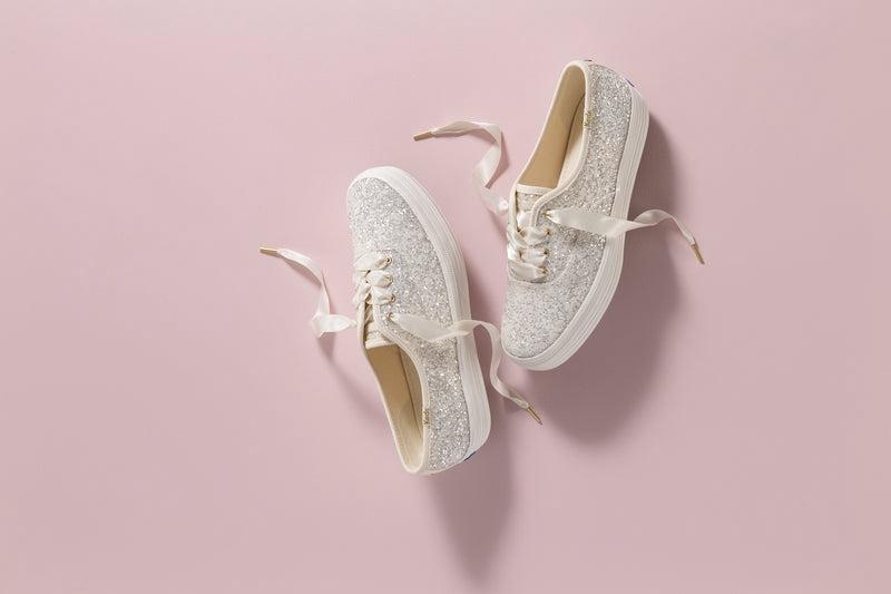 Keds x kate spade new york Triple Platform Sneakers Kadın Krema Beyaz | XHDGB-4021